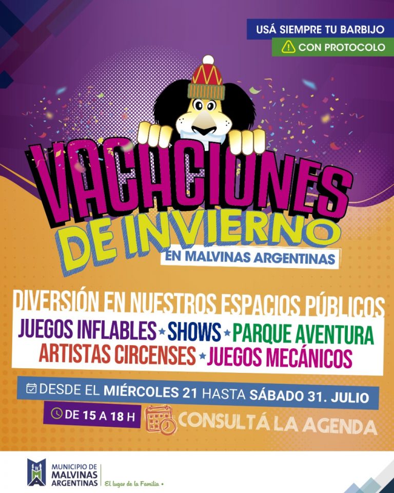 Siguen las actividades para toda la familia durante las vacaciones de invierno en Malvinas Argentinas