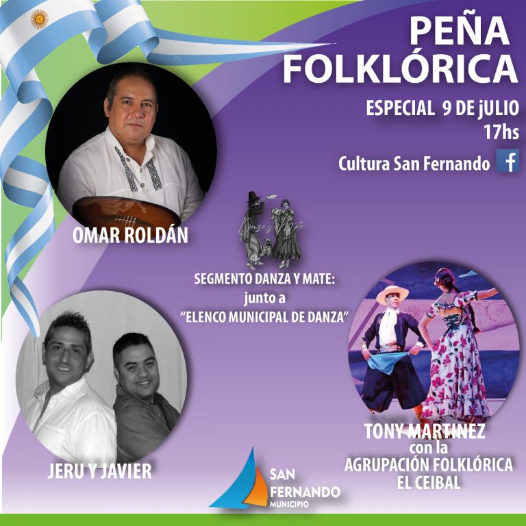 San Fernando realizará una Peña Folklórica Virtual por el Día de la Independencia en el Teatro Martinelli