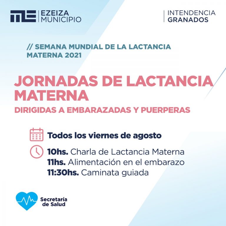 Ezeiza realizará todos los viernes actividades por la Semana Mundial de la Lactancia Materna