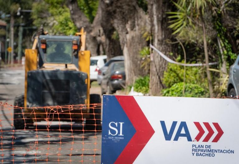 Repavimentación de la calle Rivadavia en Beccar