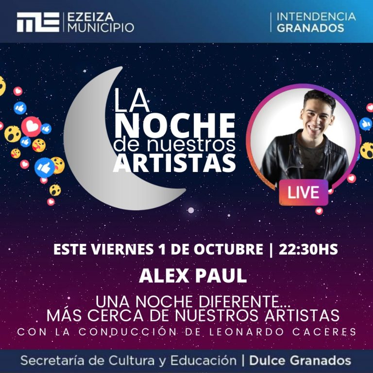 Continua el ciclo llamado  “La noche de nuestro artistas”: el invitado será el músico Alex Paul