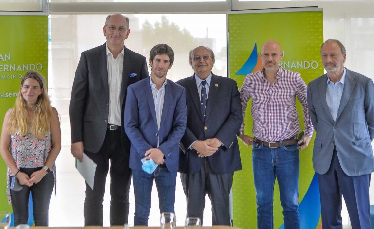 Andreotti firmó un importante acuerdo para avanzar con el Parque Industrial de San Fernando