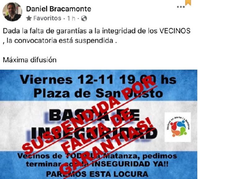 Bracamonte llamó a suspender la “Marcha de las Velas” para pedir justicia por Roberto Sabo