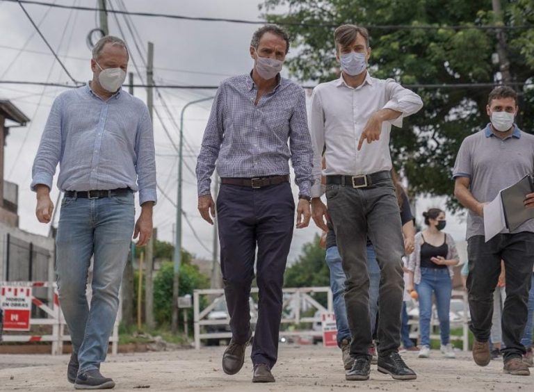 Ghi y Katopodis recorrieron las obras del Parque Lineal Haedo