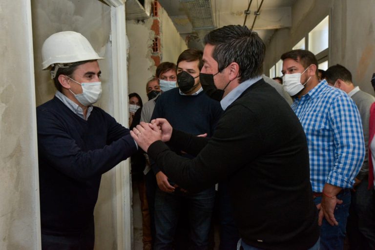 Nardini y Kreplak recorrieron el Inicio de las obras del Hospital Cetrángolo de Vicente López