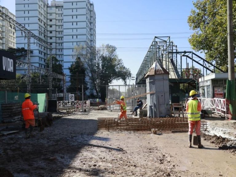 Avanzan las obras para el nuevo paso bajo nivel de Temperley