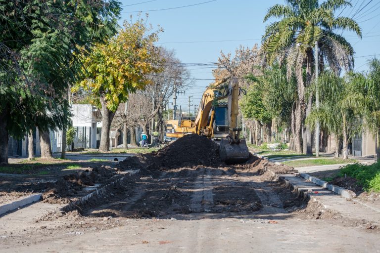 Avanza en Merlo la obra de pavimentación de Callao