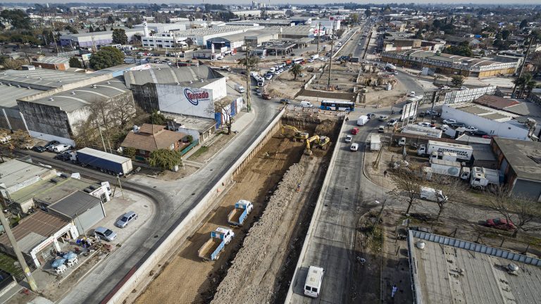 Avanza la obra del viaducto en Burzaco