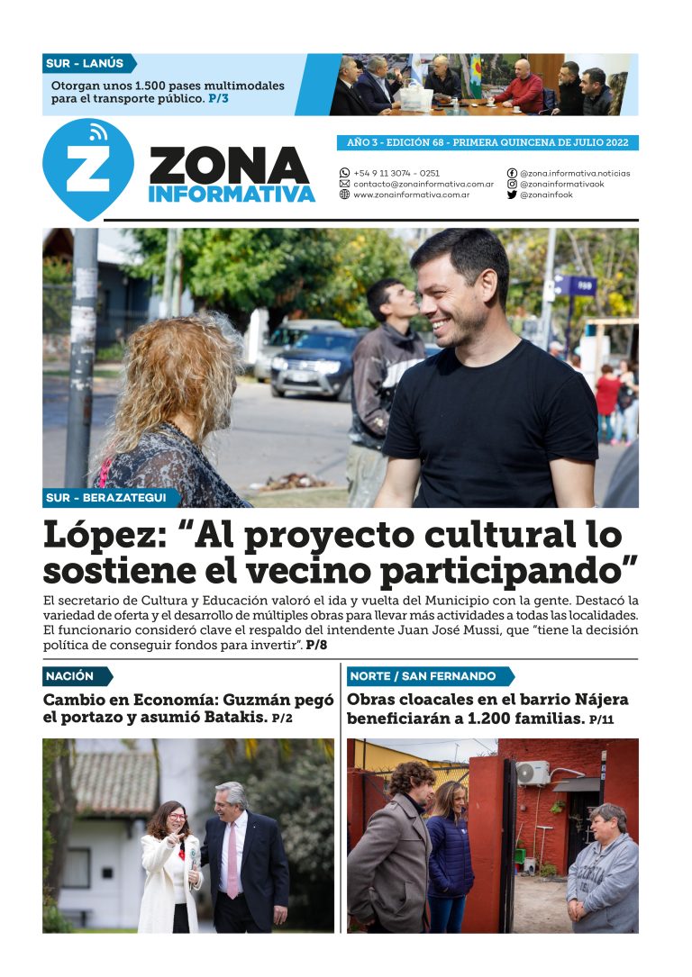 Zona Informativa 1° Quincena Julio 2022