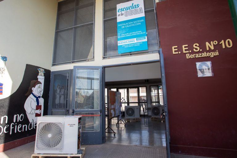 Plan de calefacción de escuelas en Berazategui