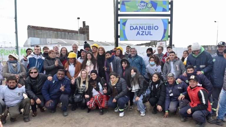 Inauguraron un nuevo playón polideportivo en Dock Sud