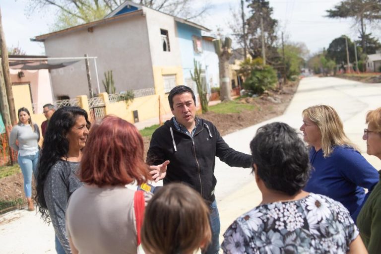 Nardini visitó obras de pavimentación en Tortuguitas 