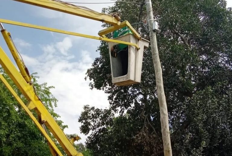 En Merlo realizaron tareas de mejora del alumbrado público