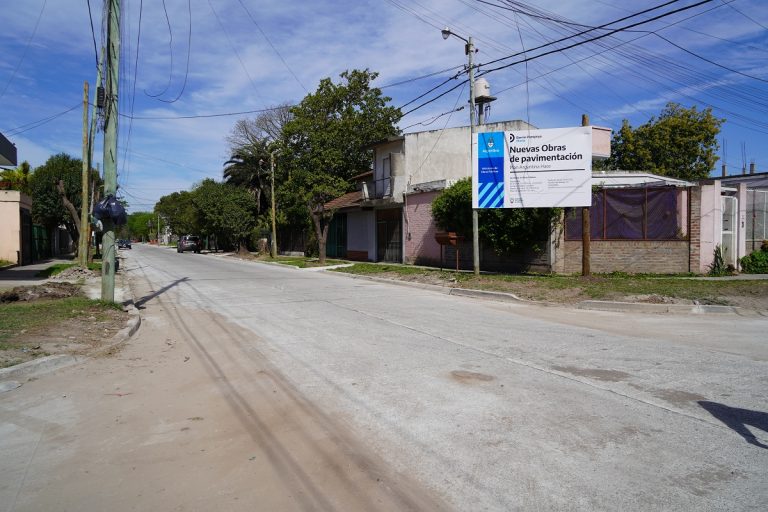 Finalizó obra de pavimentación de la calle Pompeya en Merlo