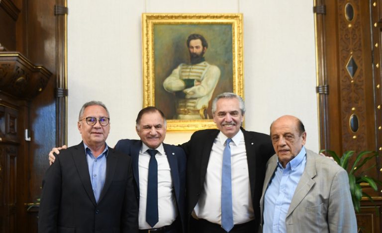Alberto Fernández se reunió con Descalzo, Mussi y Pereyra