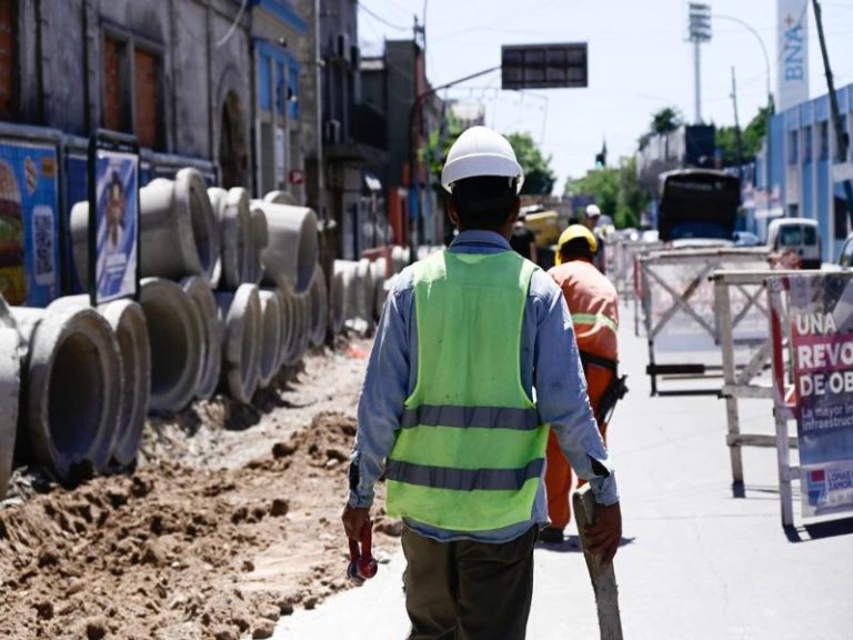 Avanzan las obras de la avenida 9 de julio en Temperley Oeste