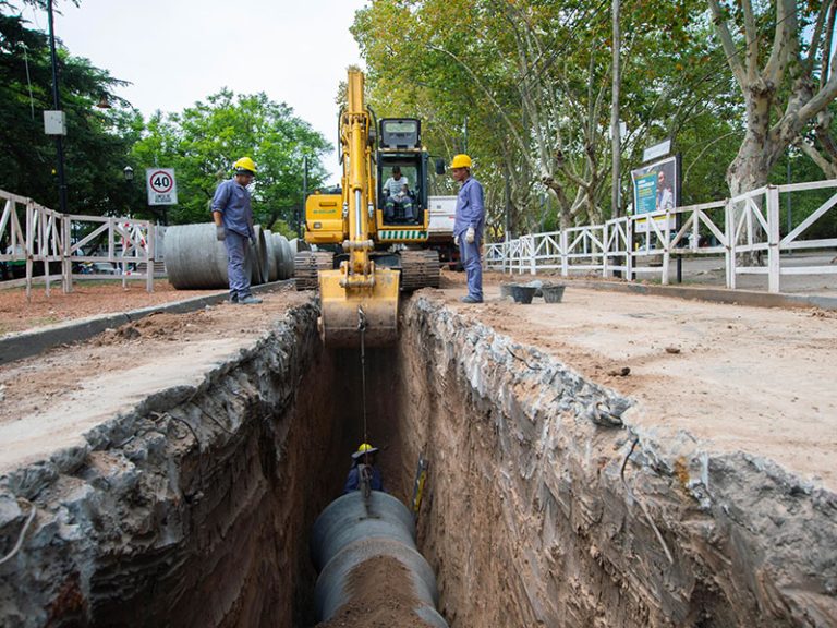 Obra hidráulica en Florencio Varela