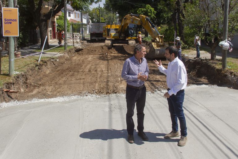 Katopodis y Moreira iniciaron la puesta en valor de la Avenida Eva Perón en San Martín
