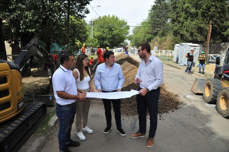 Nardini supervisó las obras de agua en Los Polvorines
