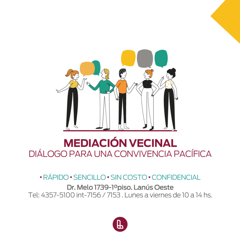 En 2022, 1.100 personas fueron asistidas por el Servicio de Mediación Vecinal en Lanús