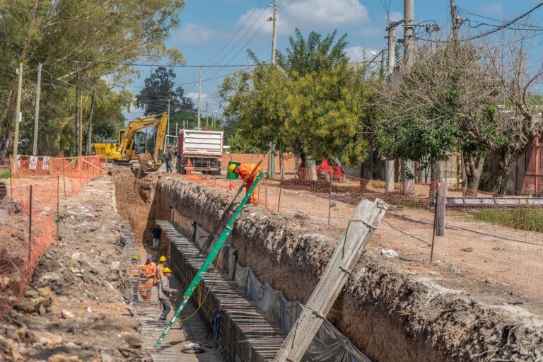 Avanzan obras pluviales en Parque Paso del Rey