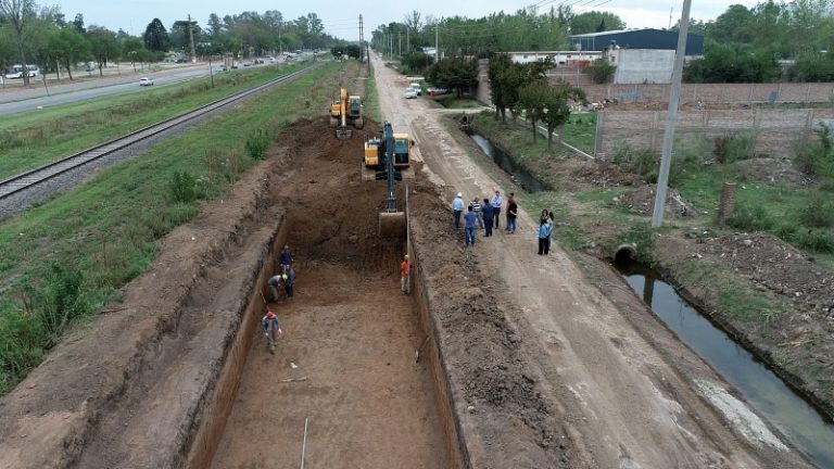 Obras hídricas en Marcos Paz