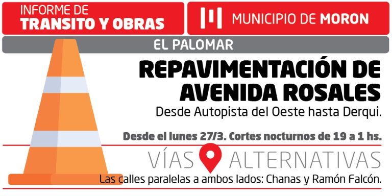 Morón comienza con obras en la Avenida Rosales de El Palomar
