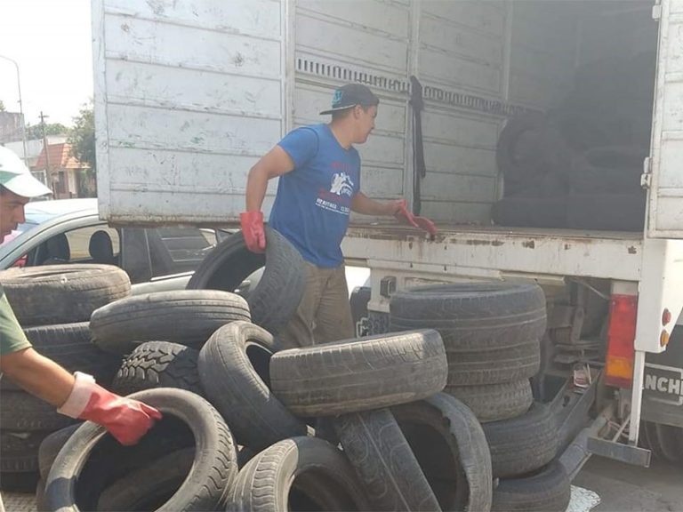 Operativo para recolectar neumáticos en desuso en Varela