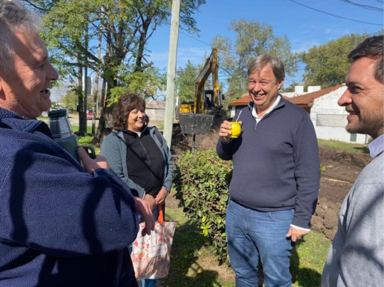 Cascallares y Fabiani recorrieron obras en Ministro Rivadavia