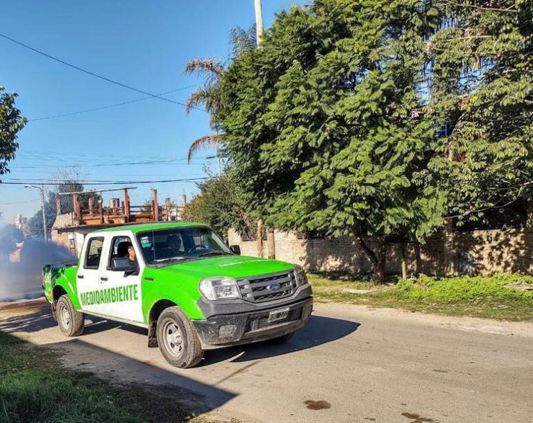 Labores de fumigación en Esteban Echeverría
