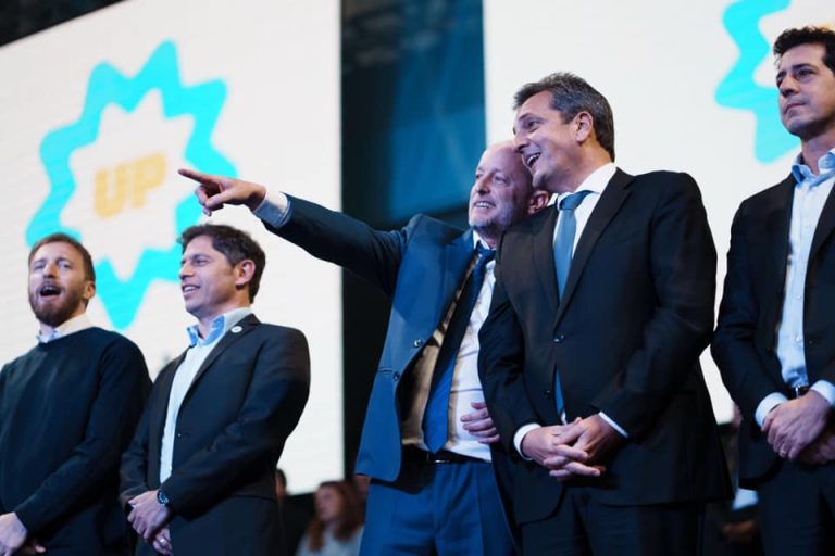 Massa, Kicillof, Máximo Kirchner y De Pedro, en la presentación de la lista Unión por Lomas