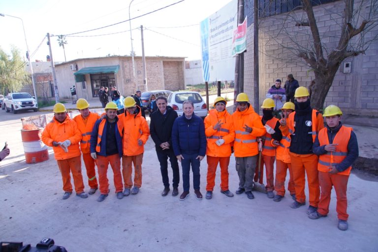 Avanza obra de pavimentación en avenida Huergo