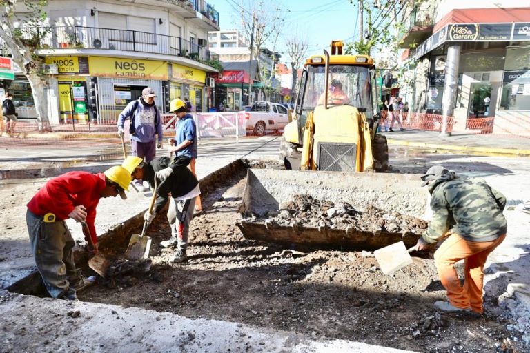 Obras de bacheo en Esteban Echeverría
