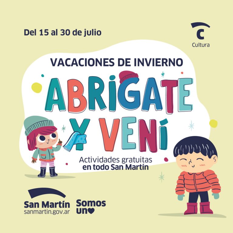 San Martín tendrá grandes propuestas gratuitas por las vacaciones de invierno