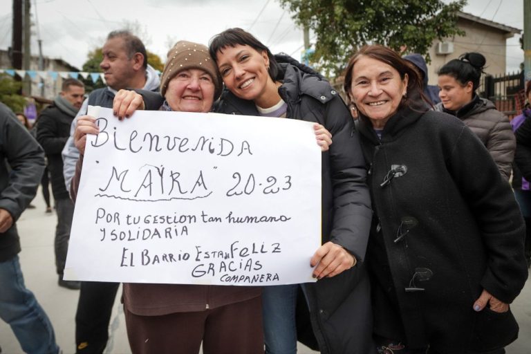 Mayra Mendoza recorrió las obras del barrio San Sebastián