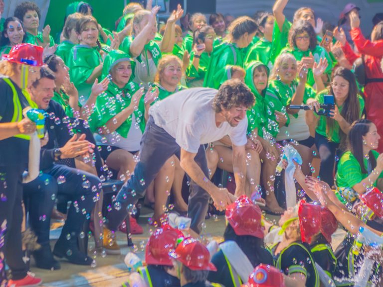 Andreotti compartió las fiestas de Aquagym de los Polideportivos de San Fernando