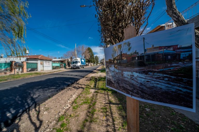 Obras de pavimentación en el barrio 25 de Mayo