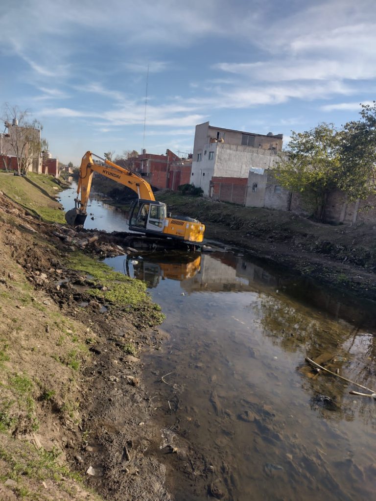 Obra de saneamiento en el arroyo Santa Catalina