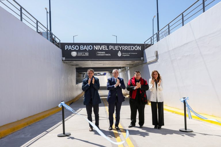 Alberto Fernández e Ishii inauguraron el paso bajo nivel Pueyrredón