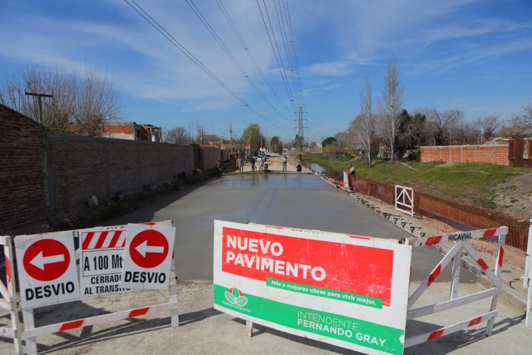 Obras de pavimentación en El Jagüel