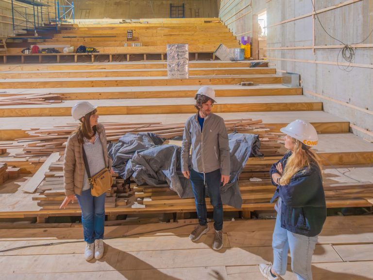 Andreotti supervisó la obra del Nuevo Teatro junto al Palacio Otamendi