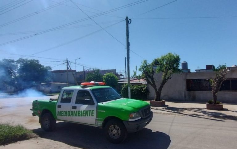 Tareas de fumigación en 9 de Abril