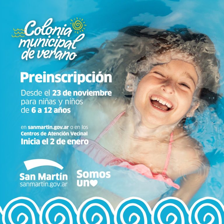 Comenzó la preinscripción a la Colonia de Verano 2024 en San Martín