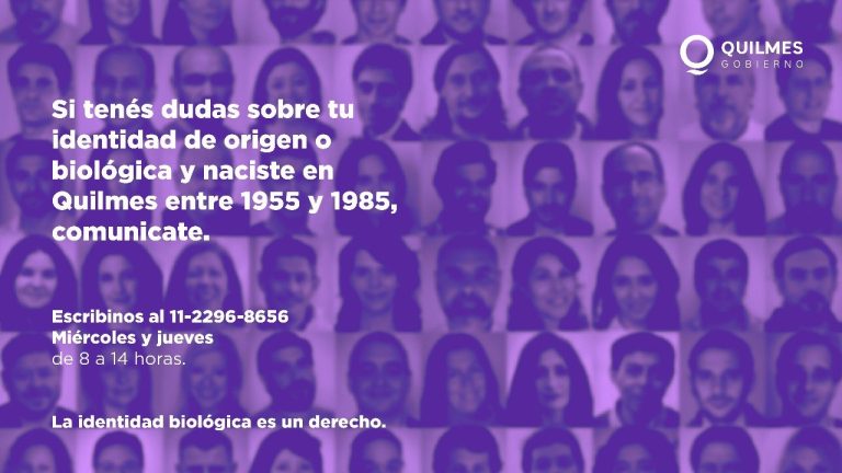 Quilmes brinda asistencia a personas con dudas sobre su identidad