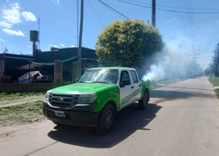 Tareas de fumigación en distintos puntos de Esteban Echeverría