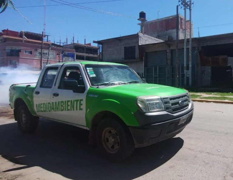 Tareas de fumigación en 9 de Abril