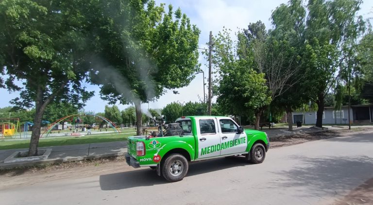 Labores de fumigación en 9 de Abril y El Jaguel