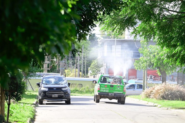 Trabajos de fumigación en El Jagüel