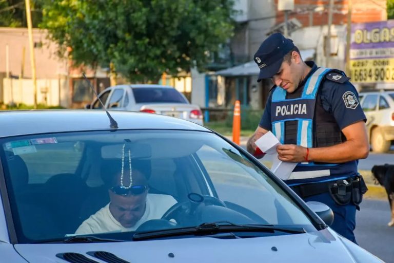 Operativo vial en Alejandro Korn