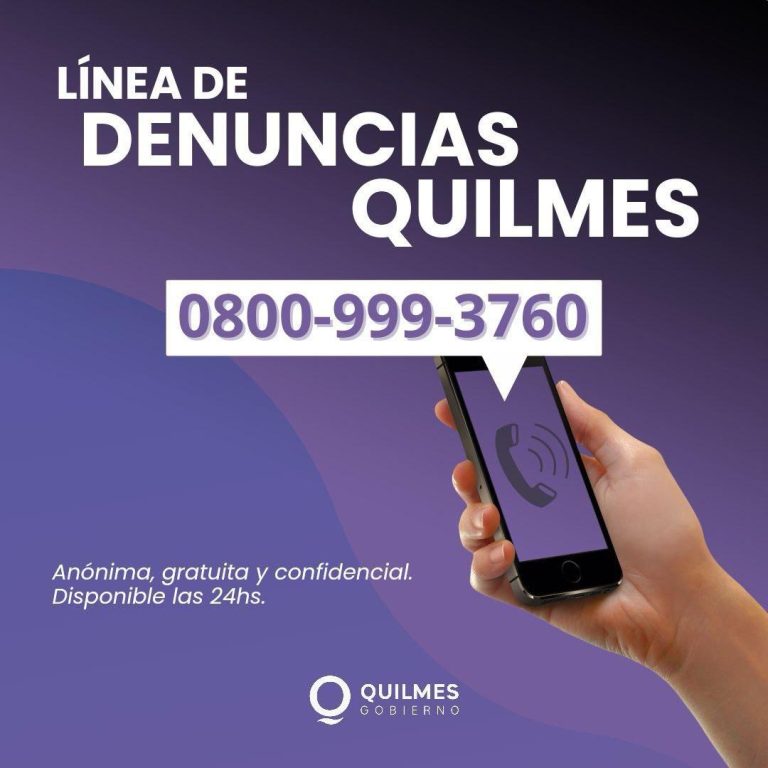 Quilmes puso a disposición una nueva línea 0800 de denuncias